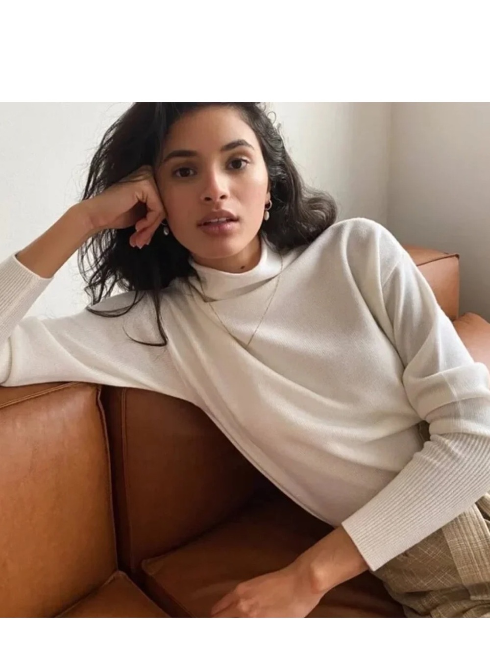 WILFRED cream wool cyprie sweater
